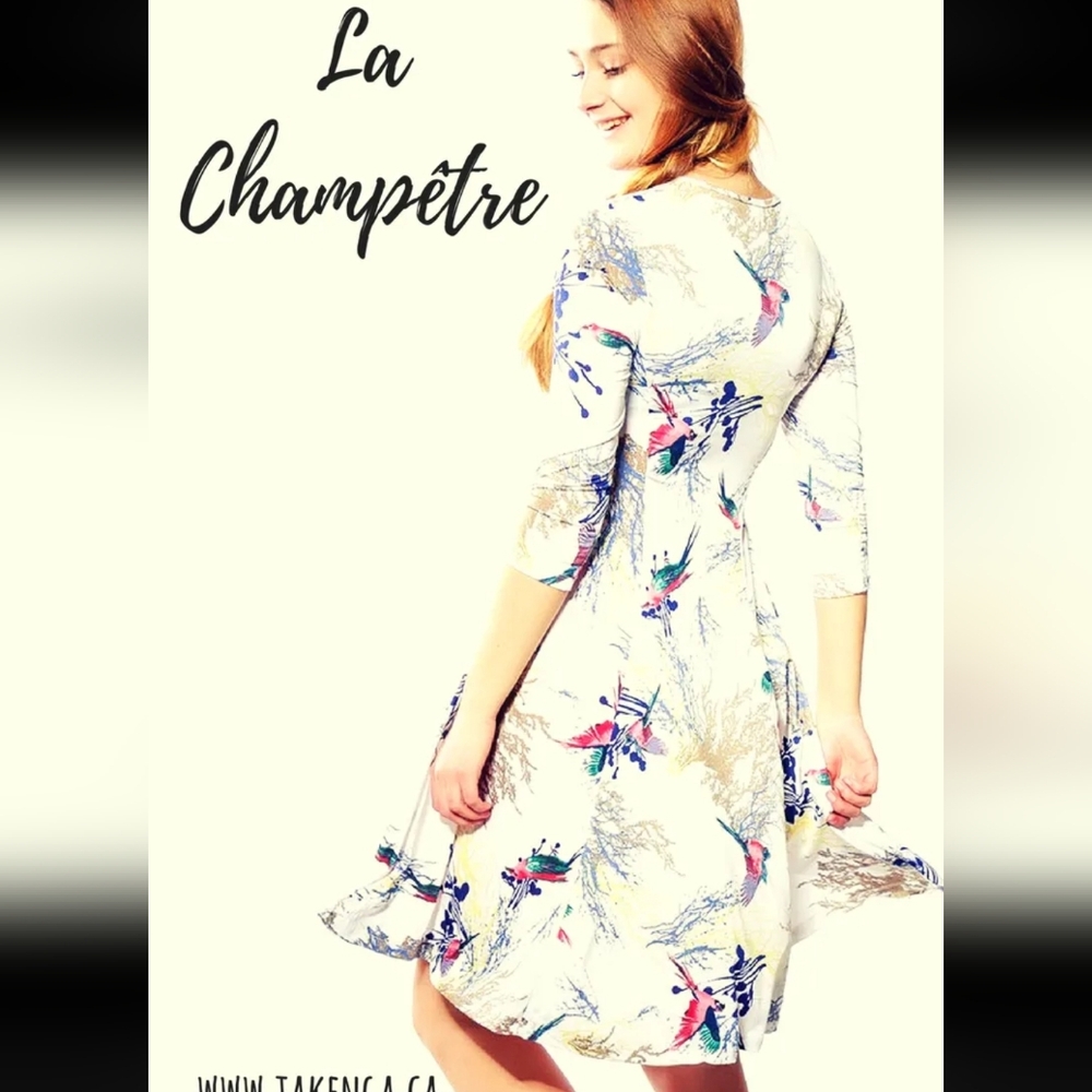 Women's Floral White Dress